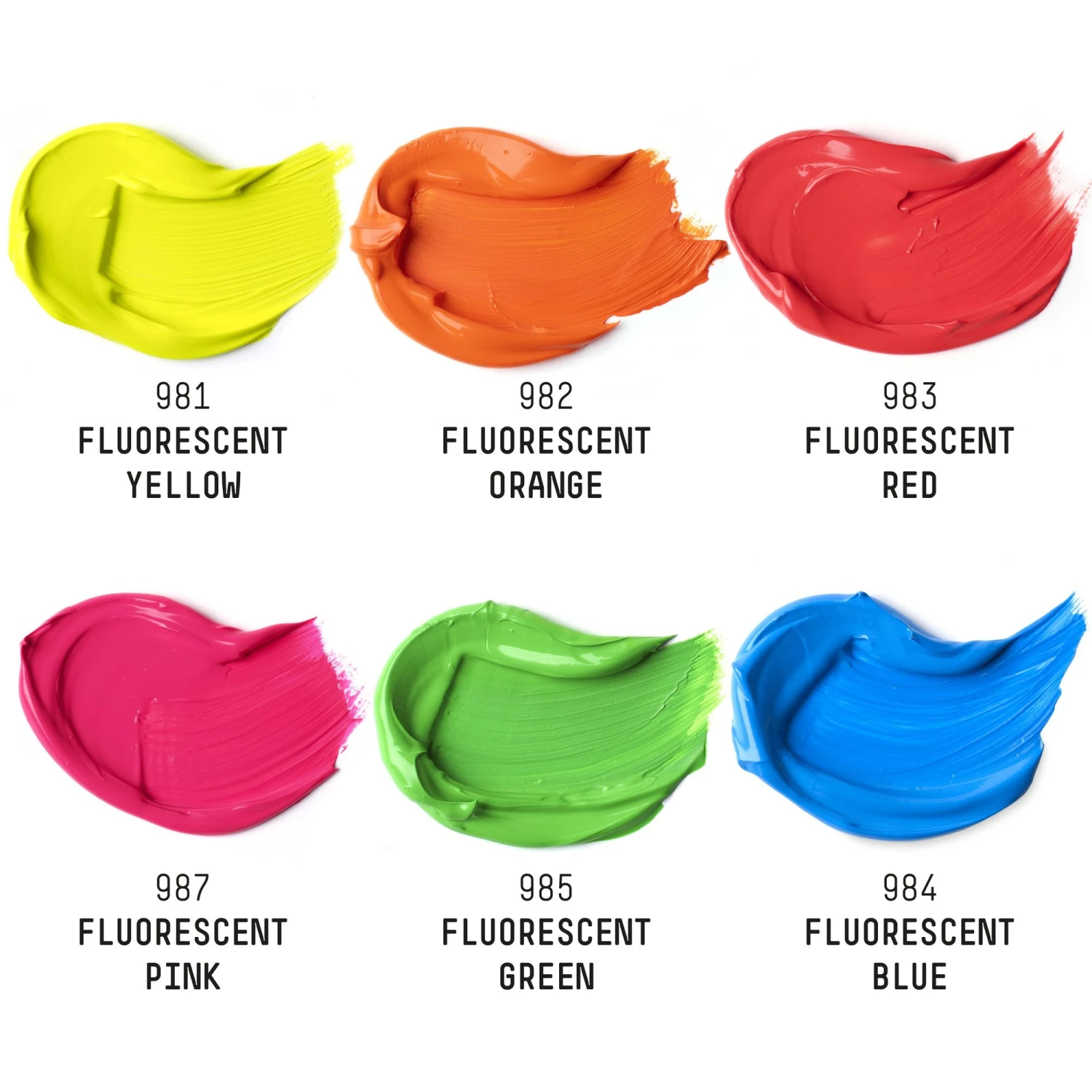 Heavy Body Acrylic Set - 6x59ml - Fluorescents 2 Heavy Body Acrylic Set - 6x59ml - Fluorescents - Image 2