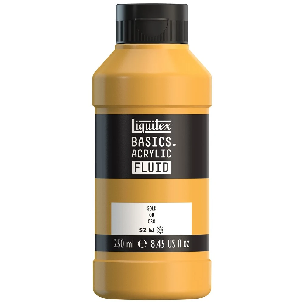 Basics Acrylic Fluid Color - Gold 3 Basics Acrylic Fluid Color - Gold - Image 3
