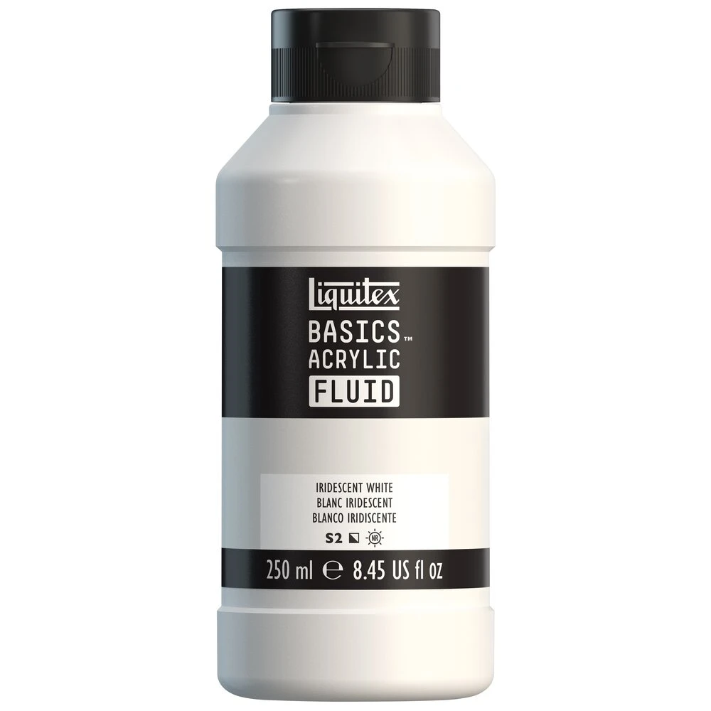 Basics Acrylic Fluid Color - Iridescent White 3 Basics Acrylic Fluid Color - Iridescent White - Image 3