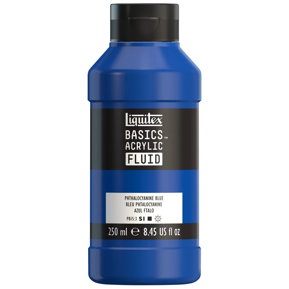 Basics Acrylic Fluid Color - Phthalocyanine Blue 3 Basics Acrylic Fluid Color - Phthalocyanine Blue - Image 3