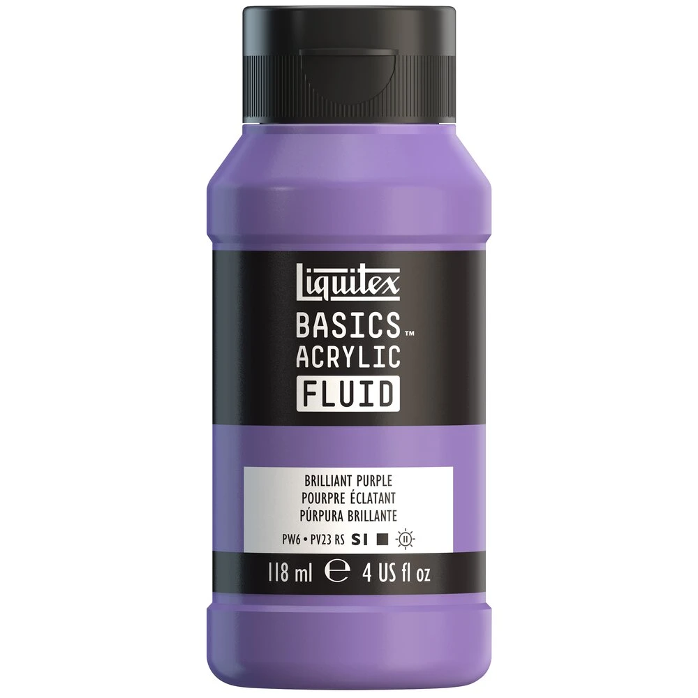 Basics Acrylic Fluid Color - Brilliant Purple 1 Basics Acrylic Fluid Color - Brilliant Purple