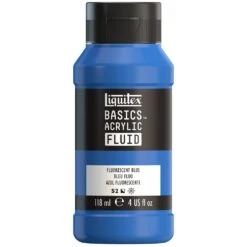 Basics Acrylic Fluid Color - Fluorescent Blue