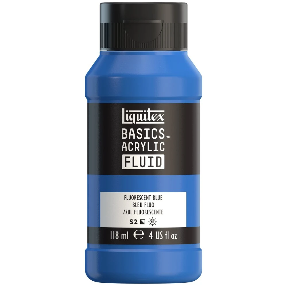 Basics Acrylic Fluid Color - Fluorescent Blue 1 Basics Acrylic Fluid Color - Fluorescent Blue