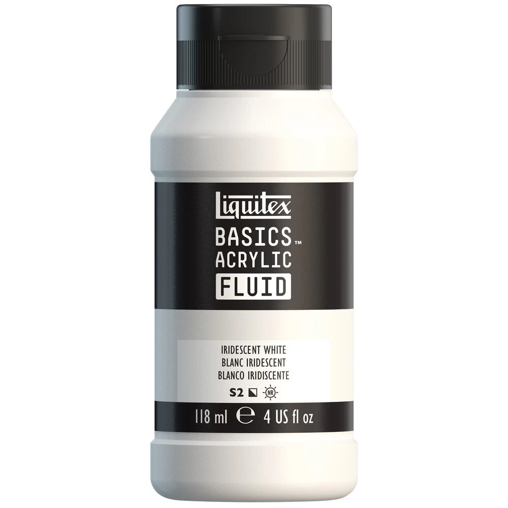 Basics Acrylic Fluid Color - Iridescent White 1 Basics Acrylic Fluid Color - Iridescent White