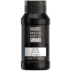 Basics Acrylic Fluid Color - Mars Black