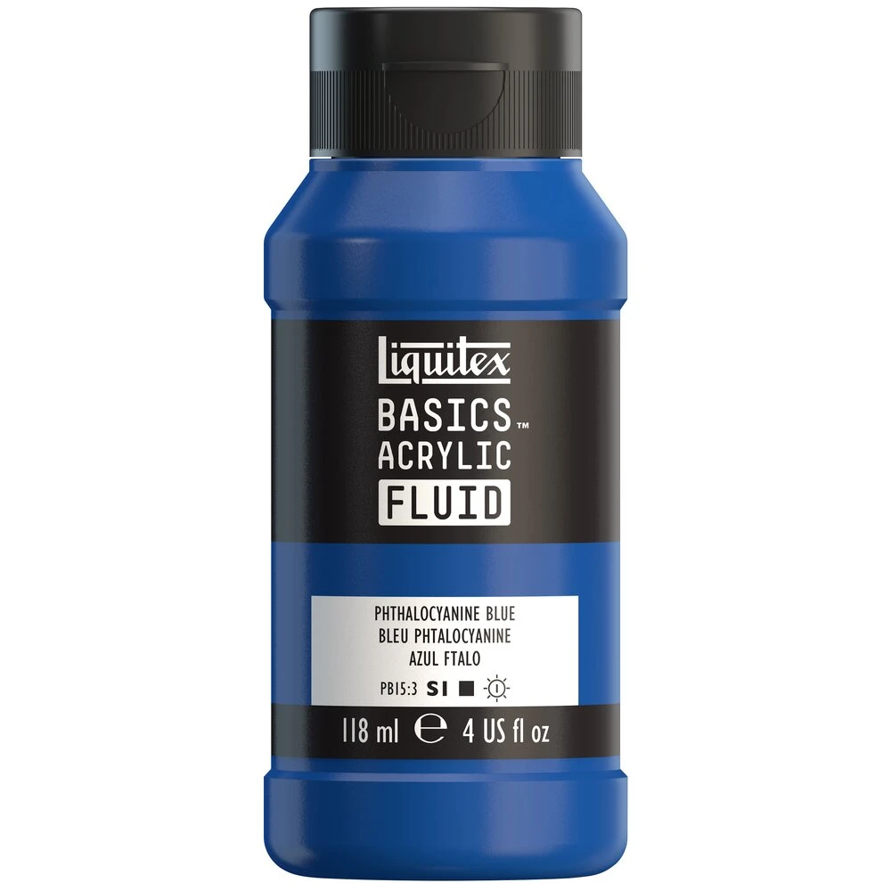 Basics Acrylic Fluid Color - Phthalocyanine Blue 1 Basics Acrylic Fluid Color - Phthalocyanine Blue