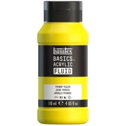 Basics Acrylic Fluid Color - Primary Yellow