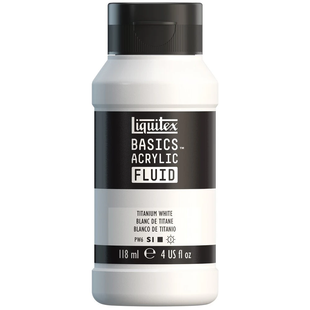 Basics Acrylic Fluid Color - Titanium White 1 Basics Acrylic Fluid Color - Titanium White