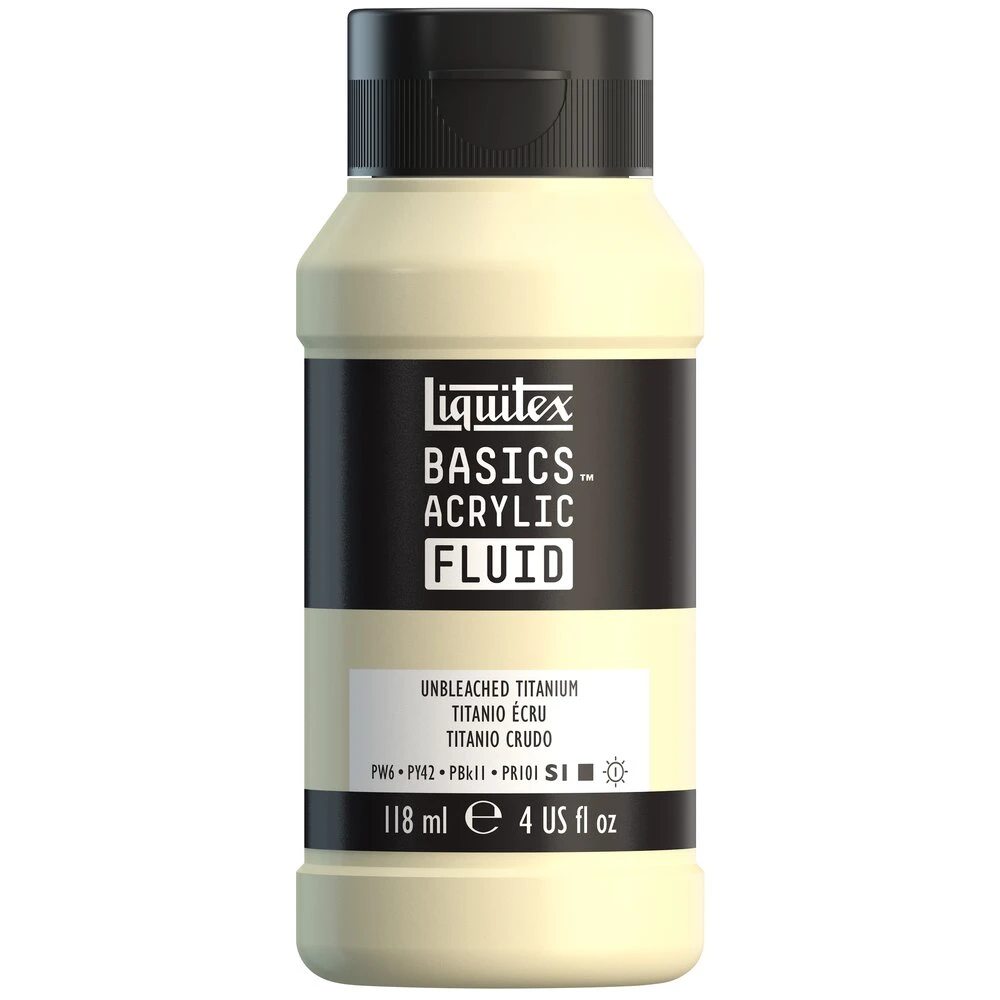 Basics Acrylic Fluid Color - Unbleached Titanium 1 Basics Acrylic Fluid Color - Unbleached Titanium