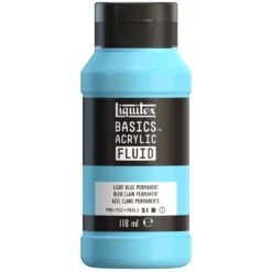 Basics Acrylic Fluid Color - Light Blue Permanent