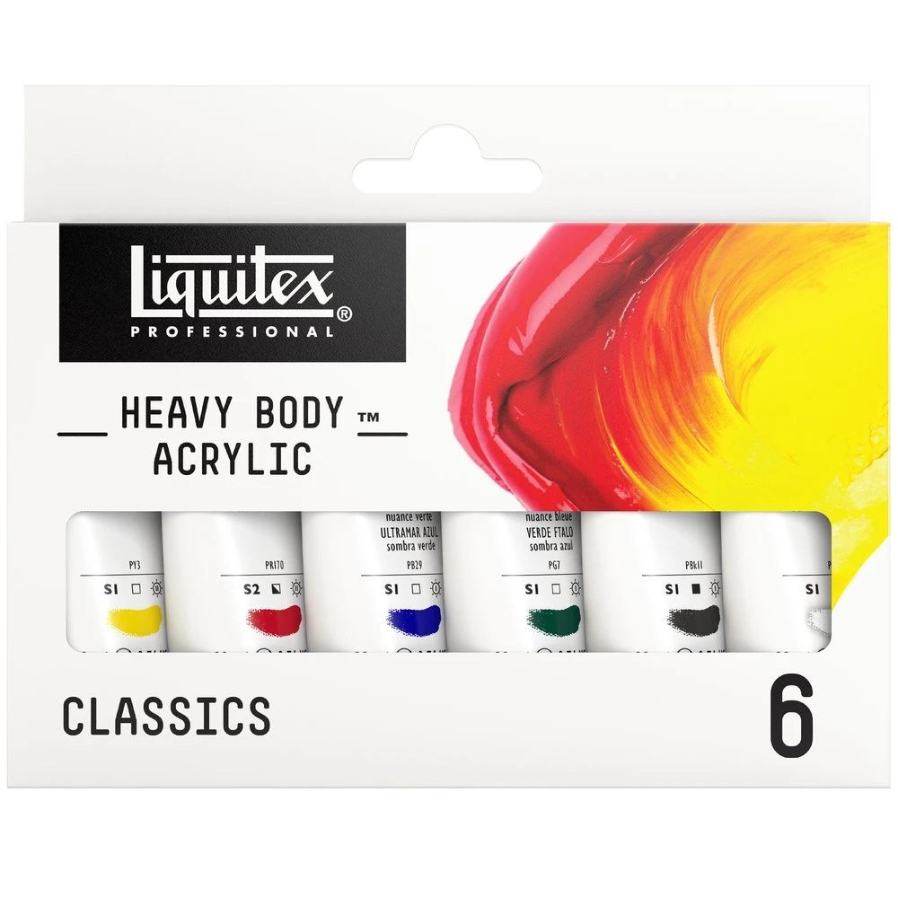 Heavy Body Acrylic Set - 6x22ml - Classics 1 Heavy Body Acrylic Set - 6x22ml - Classics