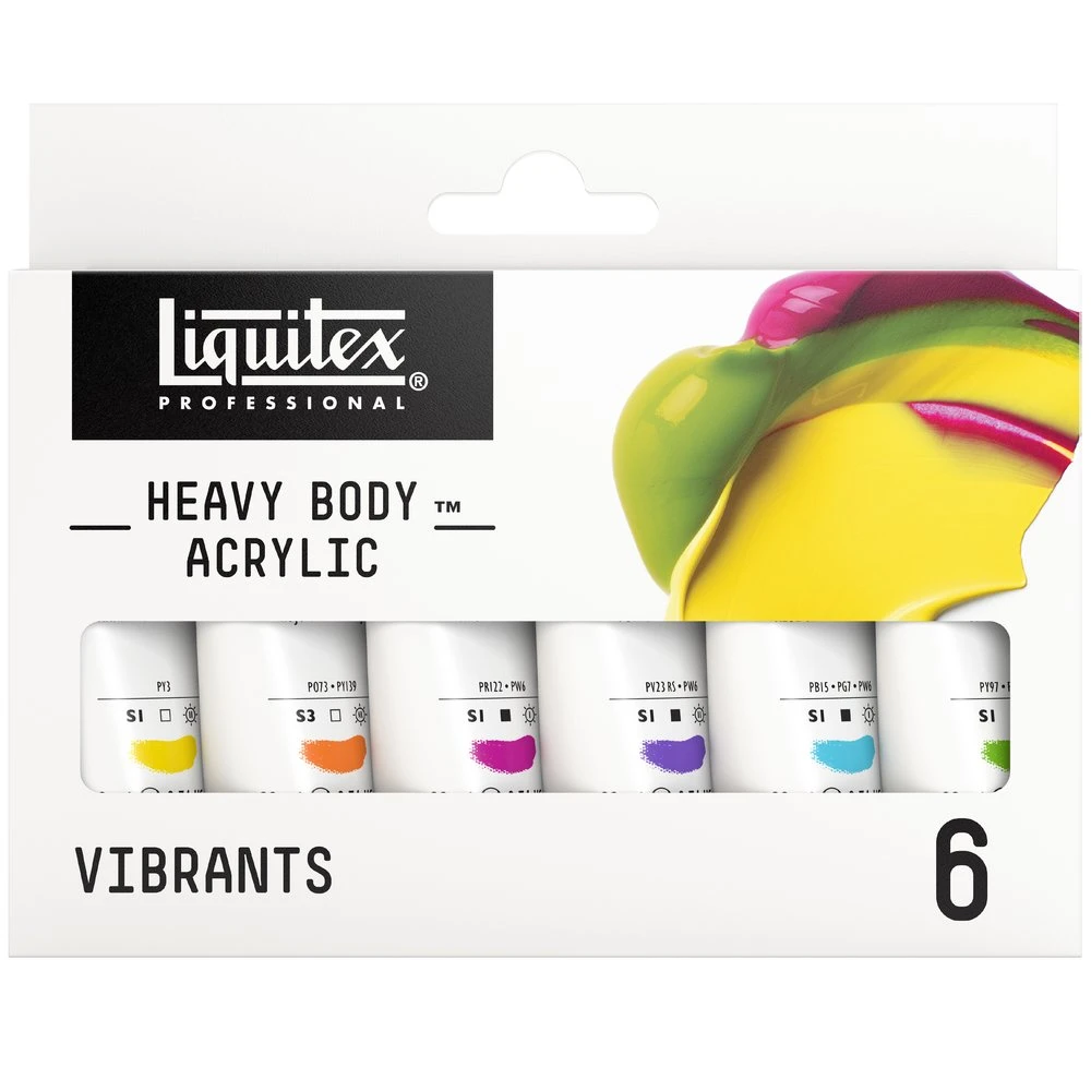 Heavy Body Acrylic Set - 6x22ml - Vibrants 1 Heavy Body Acrylic Set - 6x22ml - Vibrants