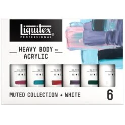 Heavy Body Acrylic Set - 6x59ml - Muted Collection + White