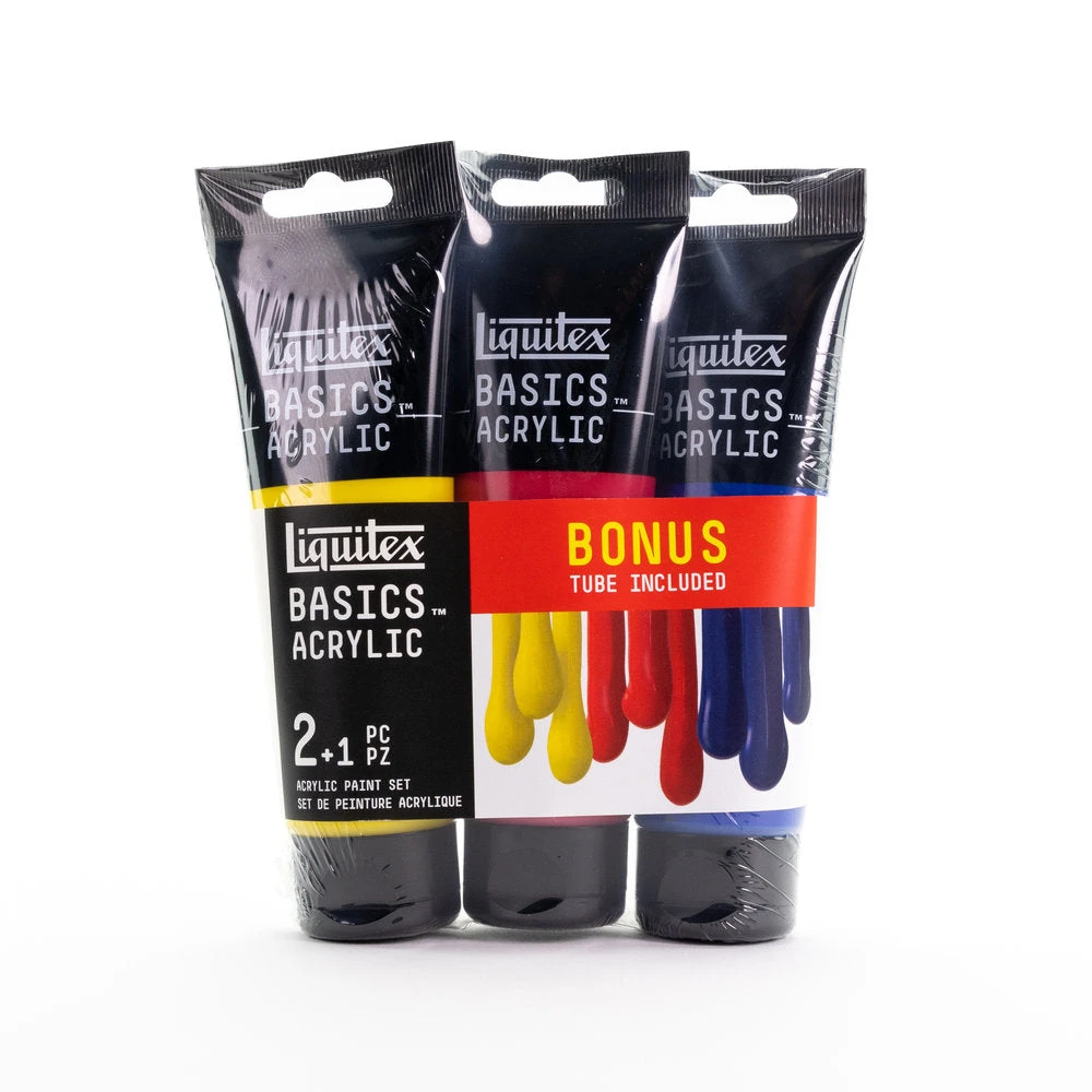 Basics Acrylic Color Set 3x118ml Primary Colors 1 Basics Acrylic Color Set 3x118ml Primary Colors