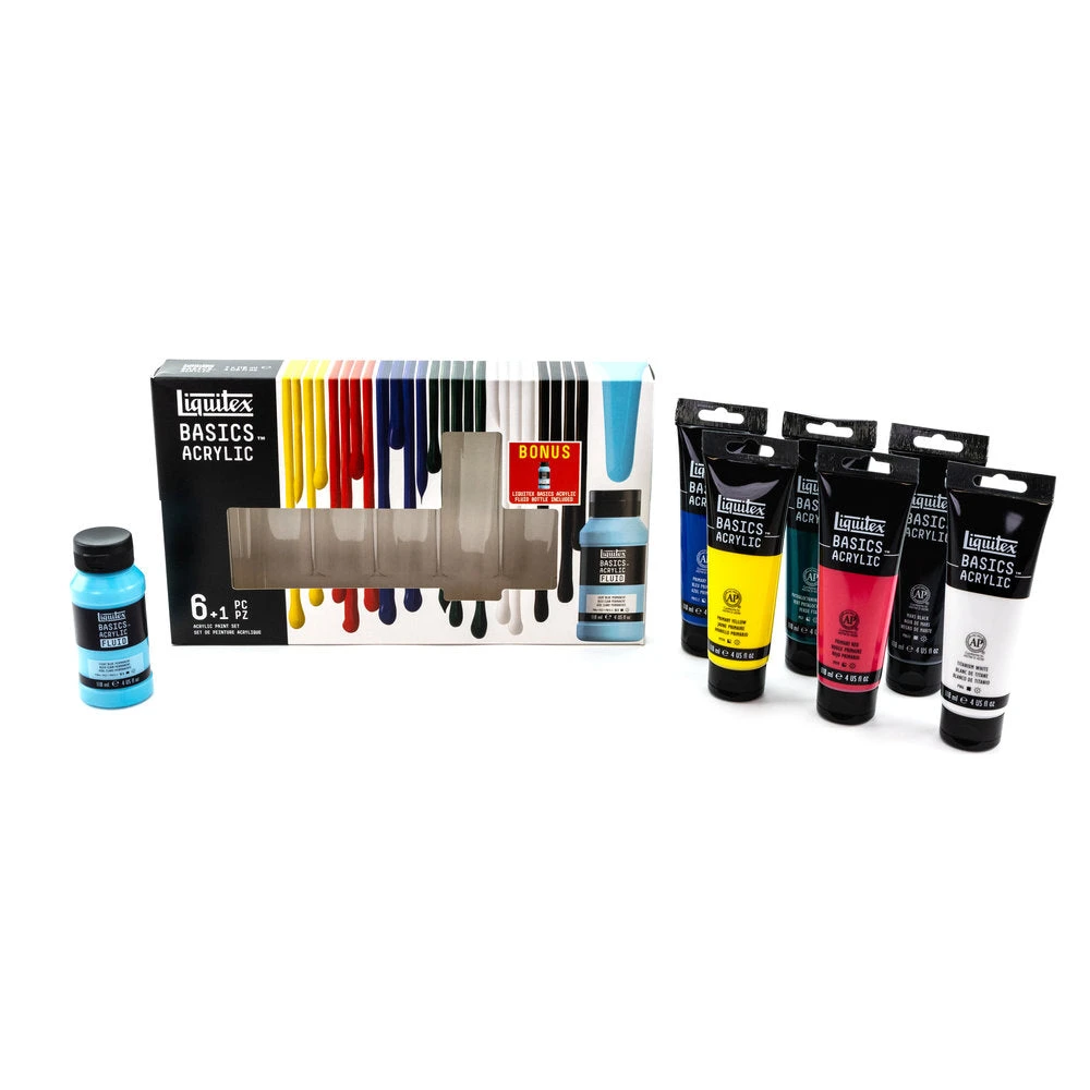 Basics Acrylic Color Set 6x118ml + 1x118ml 3 Basics Acrylic Color Set 6x118ml + 1x118ml - Image 3