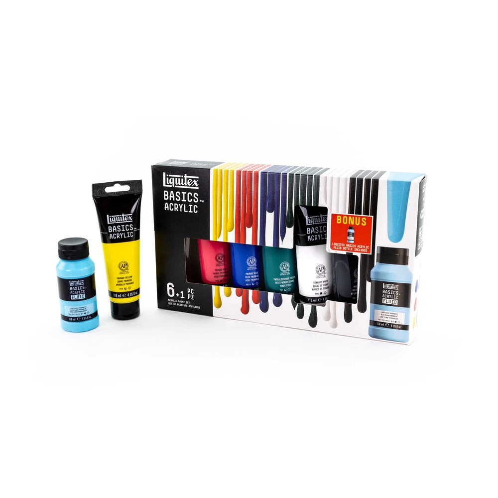 Basics Acrylic Color Set 6x118ml + 1x118ml 2 Basics Acrylic Color Set 6x118ml + 1x118ml - Image 2