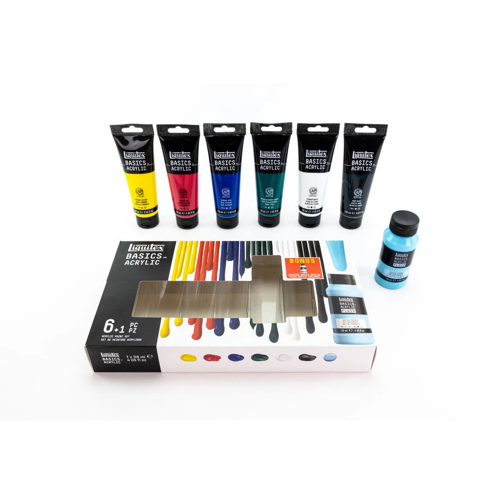 Basics Acrylic Color Set 6x118ml + 1x118ml 4 Basics Acrylic Color Set 6x118ml + 1x118ml - Image 4