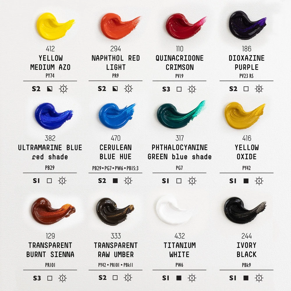 Heavy Body Acrylic Set - 12x22ml - Essentials 2 Heavy Body Acrylic Set - 12x22ml - Essentials - Image 2