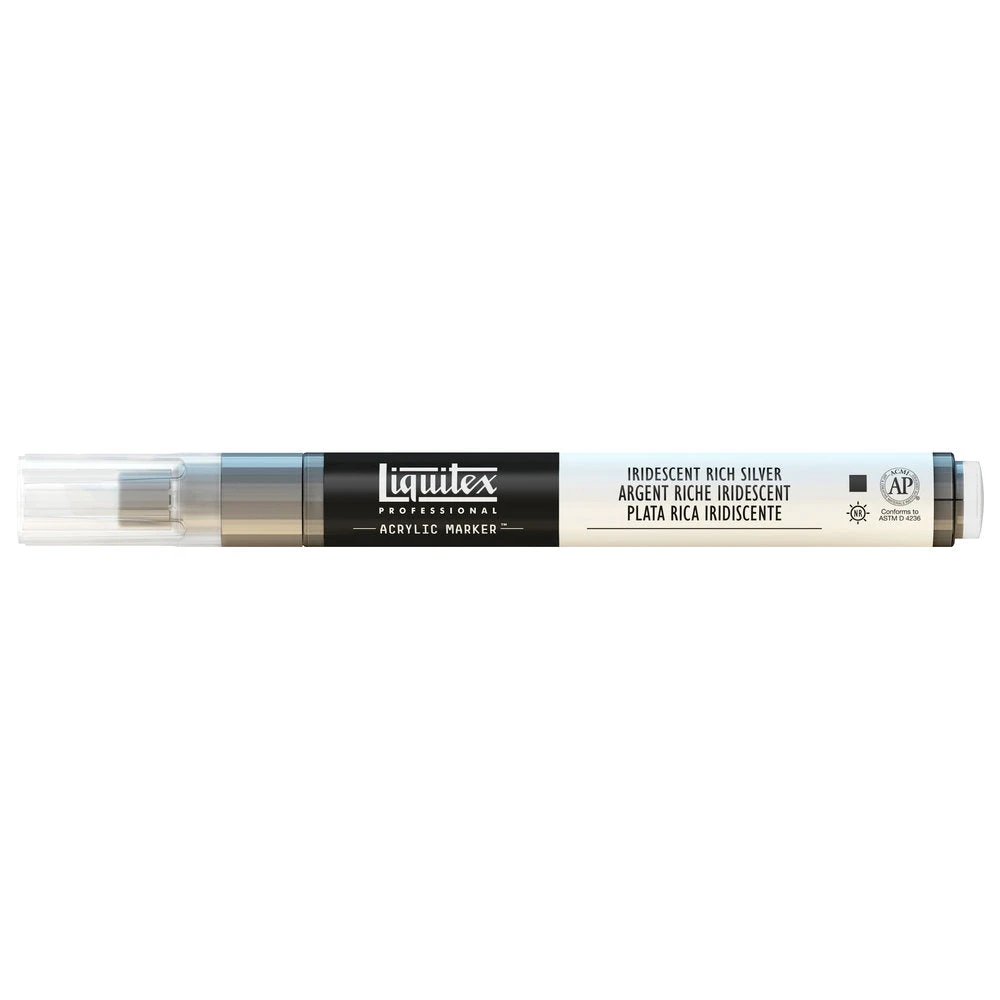 Professional Acrylic Marker - Iridescent Rich Silver 1 Professional Acrylic Marker - Iridescent Rich Silver
