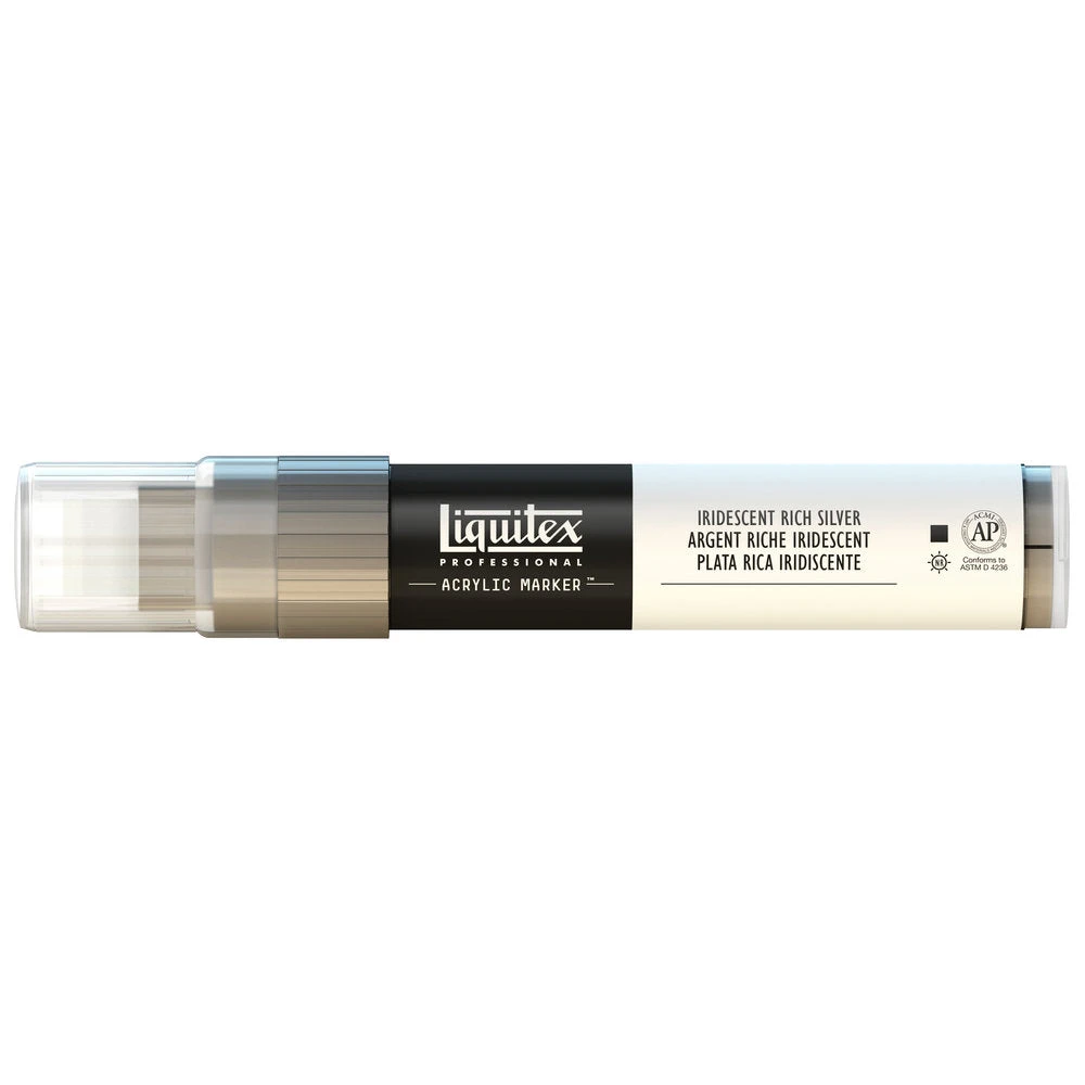 Professional Acrylic Marker - Iridescent Rich Silver 3 Professional Acrylic Marker - Iridescent Rich Silver - Image 3