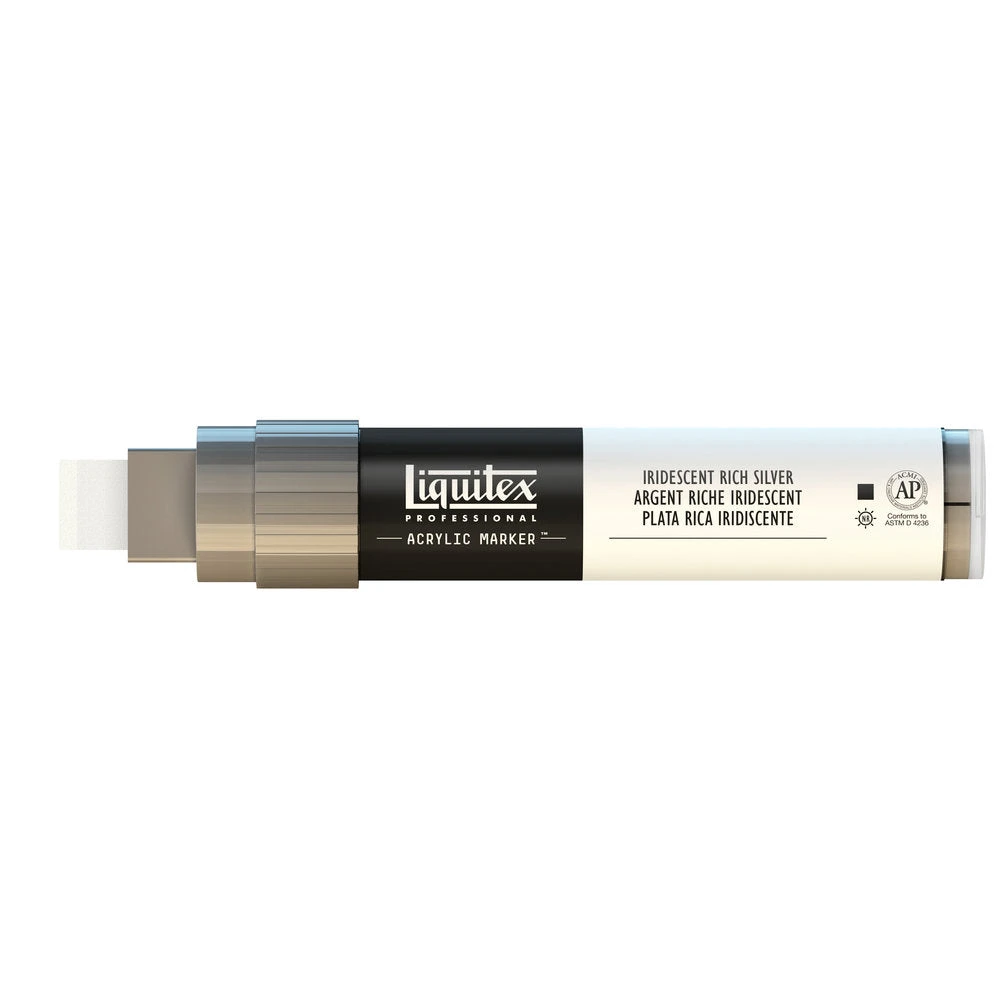 Professional Acrylic Marker - Iridescent Rich Silver 4 Professional Acrylic Marker - Iridescent Rich Silver - Image 4