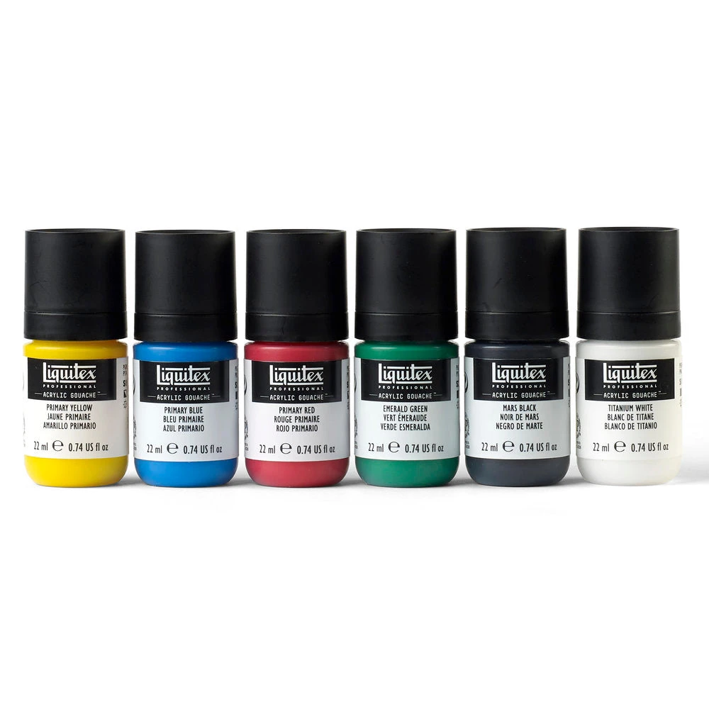 Acrylic Gouache Set - 6x22ml - Primaries 3 Acrylic Gouache Set - 6x22ml - Primaries - Image 3