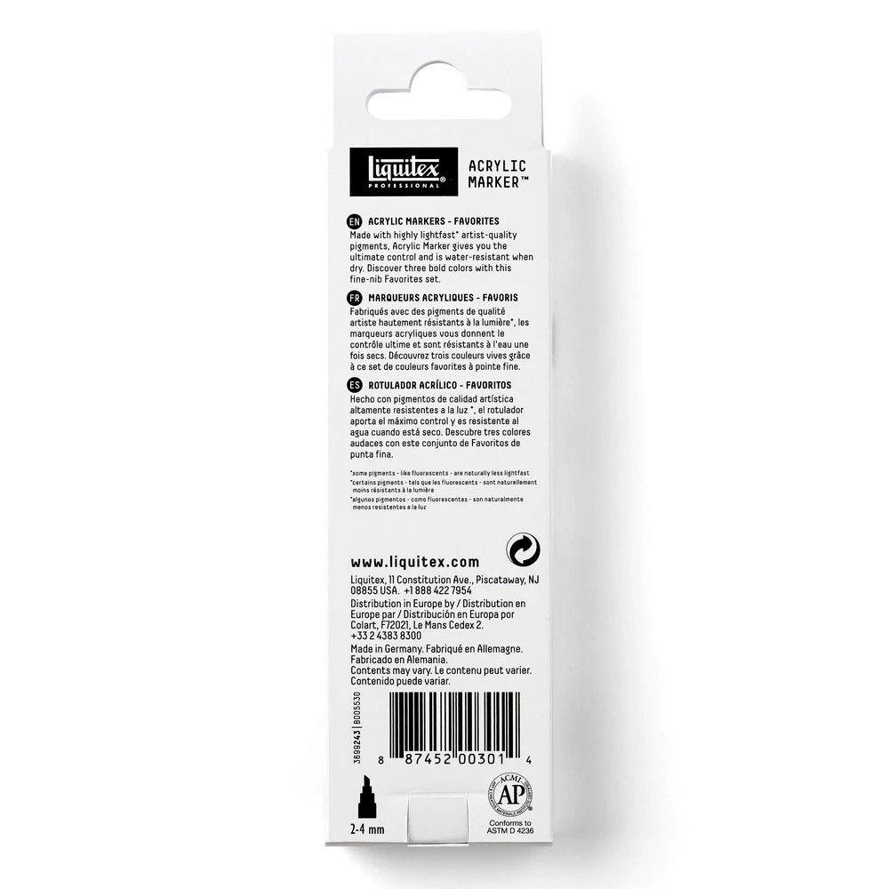 Acrylic Marker Set - 3x2mm - Favorites 6 Acrylic Marker Set - 3x2mm - Favorites - Image 6