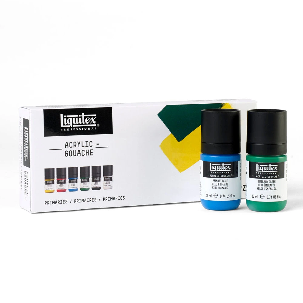 Acrylic Gouache Set - 6x22ml - Primaries 1 Acrylic Gouache Set - 6x22ml - Primaries