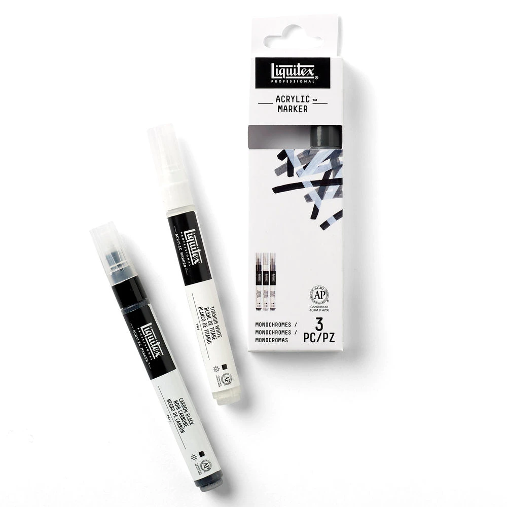 Acrylic Marker Set - 3x2mm - Monochromes 1 Acrylic Marker Set - 3x2mm - Monochromes