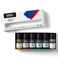 Acrylic Gouache Set - 6x59ml - Primaries 12 Acrylic Gouache Set - 6x59ml - Primaries -Liquitex 68759