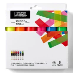 Acrylic Marker Set - 6x15mm - Fluorescents 8 Acrylic Marker Set - 6x15mm - Fluorescents -Liquitex 68829