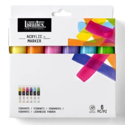 Acrylic Marker Set - 6x15mm - Vibrants 9 Acrylic Marker Set - 6x15mm - Vibrants -Liquitex 68843