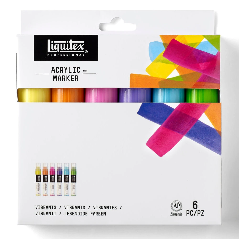 Acrylic Marker Set - 6x15mm - Vibrants 4 Acrylic Marker Set - 6x15mm - Vibrants - Image 4