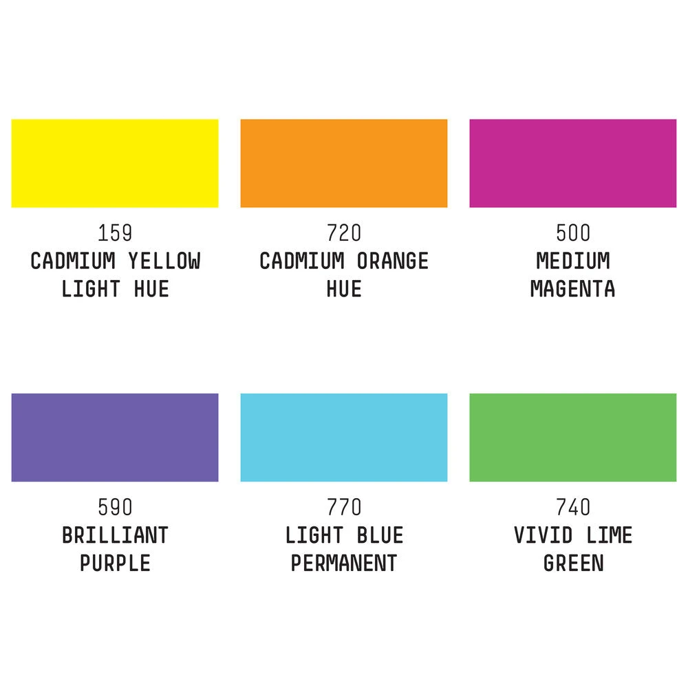 Acrylic Marker Set - 6x15mm - Vibrants 3 Acrylic Marker Set - 6x15mm - Vibrants - Image 3