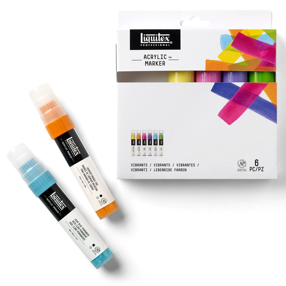 Acrylic Marker Set - 6x15mm - Vibrants 1 Acrylic Marker Set - 6x15mm - Vibrants