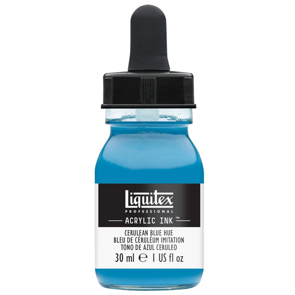 Professional Acrylic Ink - Cerulean Blue Hue 1 Professional Acrylic Ink - Cerulean Blue Hue