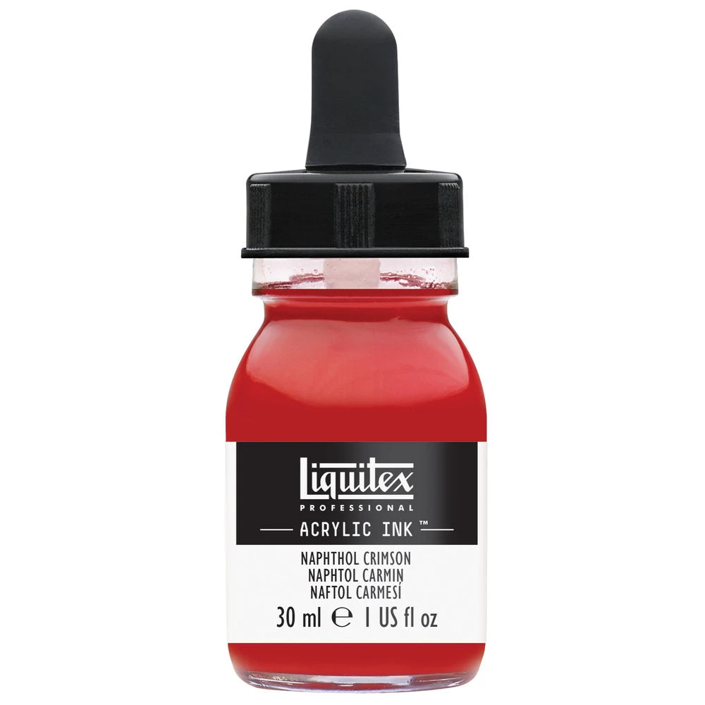 Professional Acrylic Ink - Naphthol Crimson 1 Professional Acrylic Ink - Naphthol Crimson
