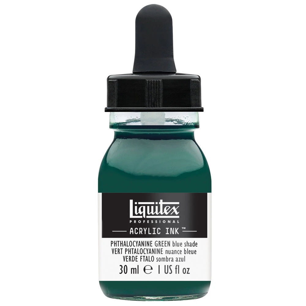 Professional Acrylic Ink - Phthalocyanine Green Blue Shade 1 Professional Acrylic Ink - Phthalocyanine Green Blue Shade