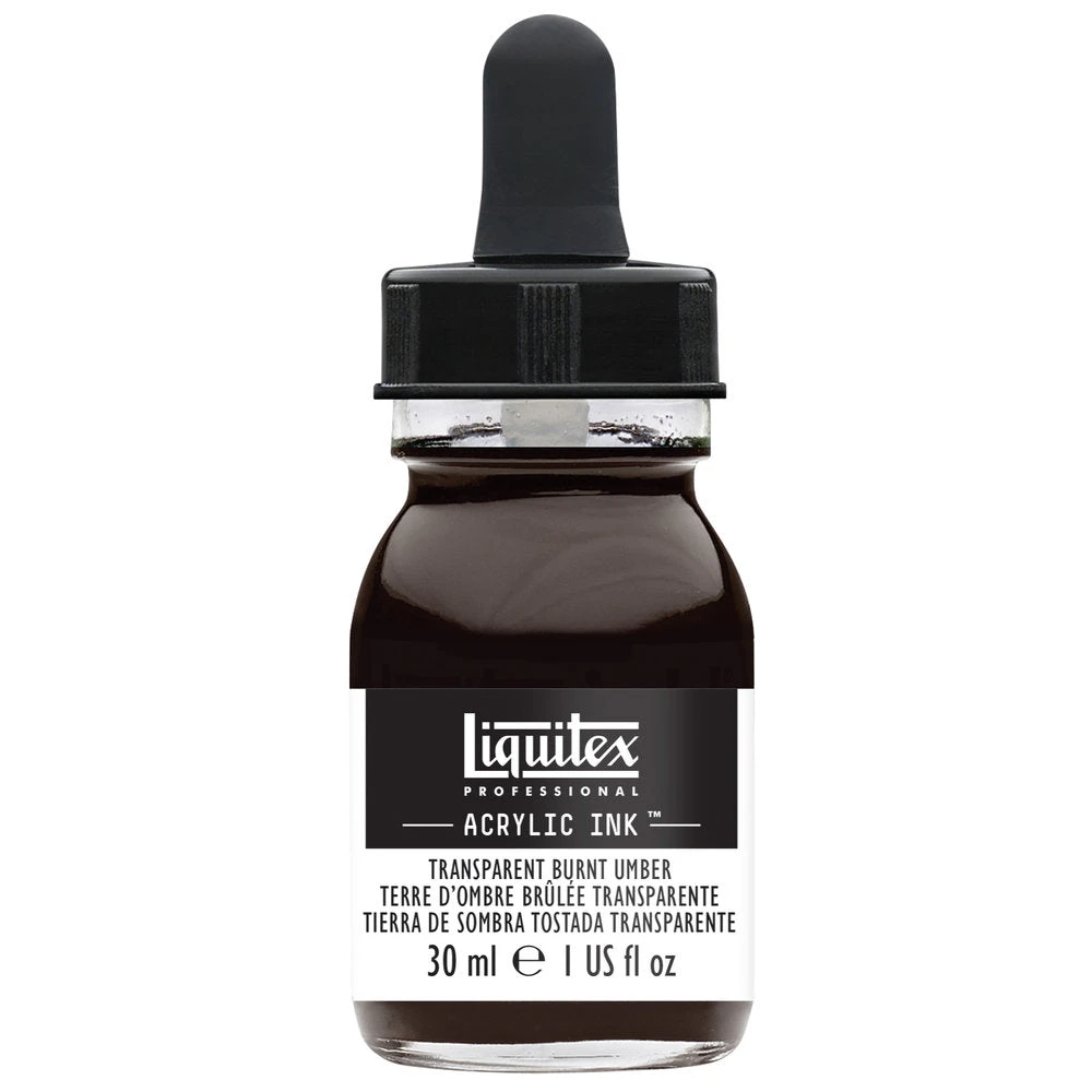 Professional Acrylic Ink - Transparent Burnt Umber 1 Professional Acrylic Ink - Transparent Burnt Umber