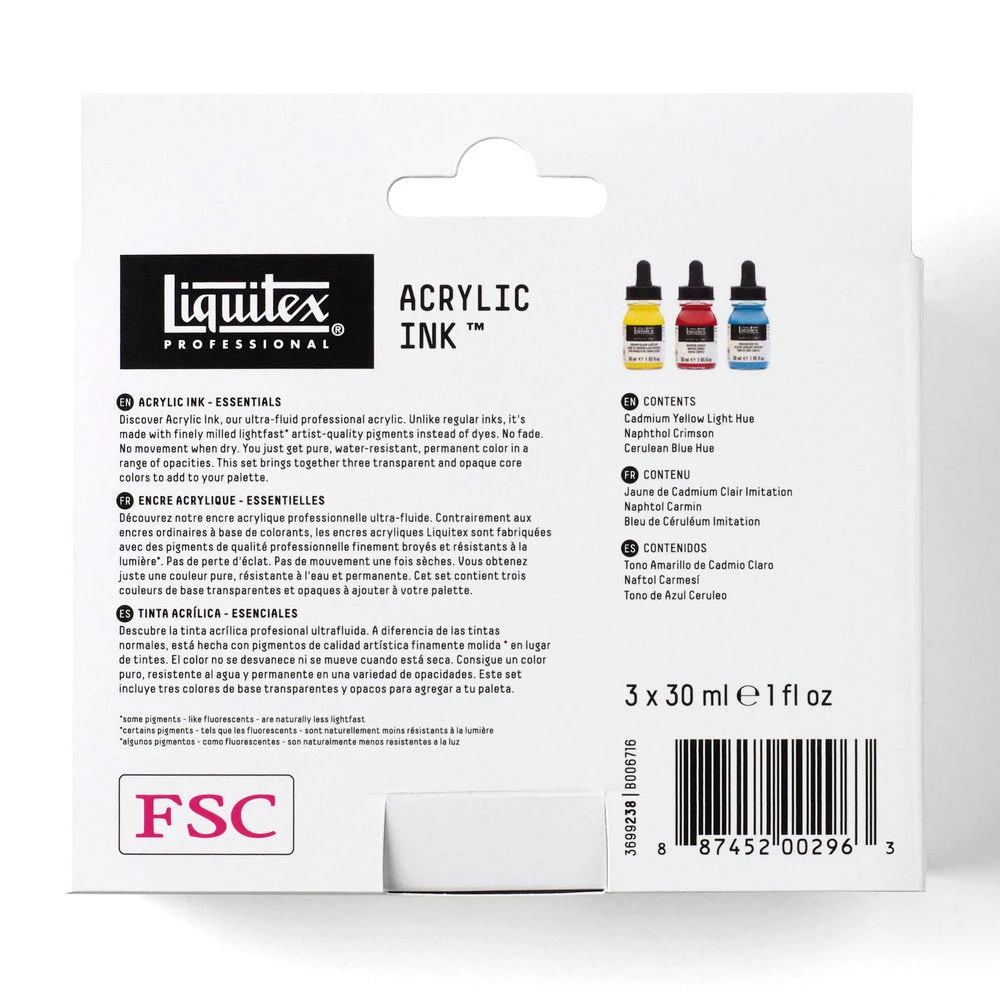 Acrylic Ink Set - 3x30ml - Essentials 8 Acrylic Ink Set - 3x30ml - Essentials - Image 8