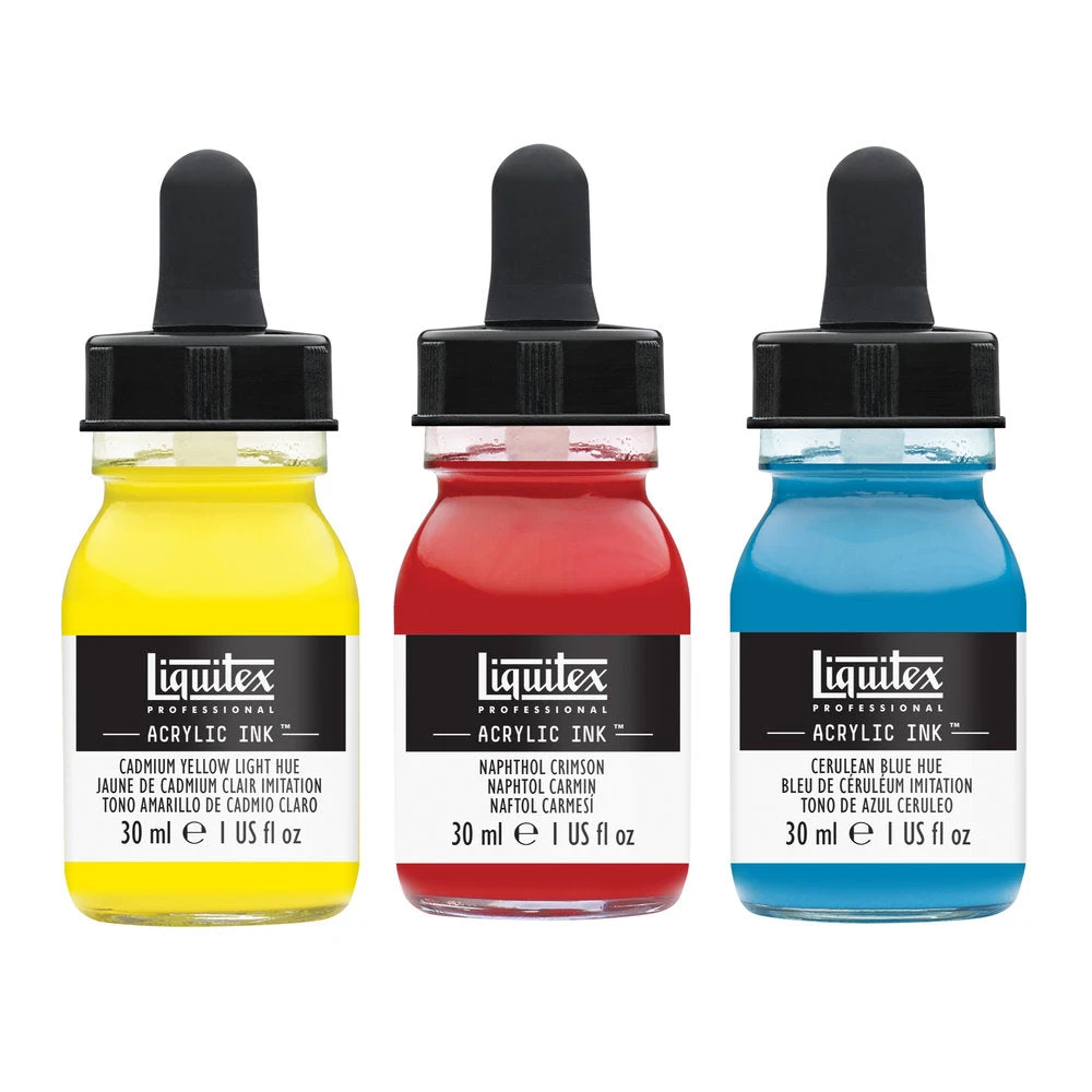 Acrylic Ink Set - 3x30ml - Essentials 2 Acrylic Ink Set - 3x30ml - Essentials - Image 2