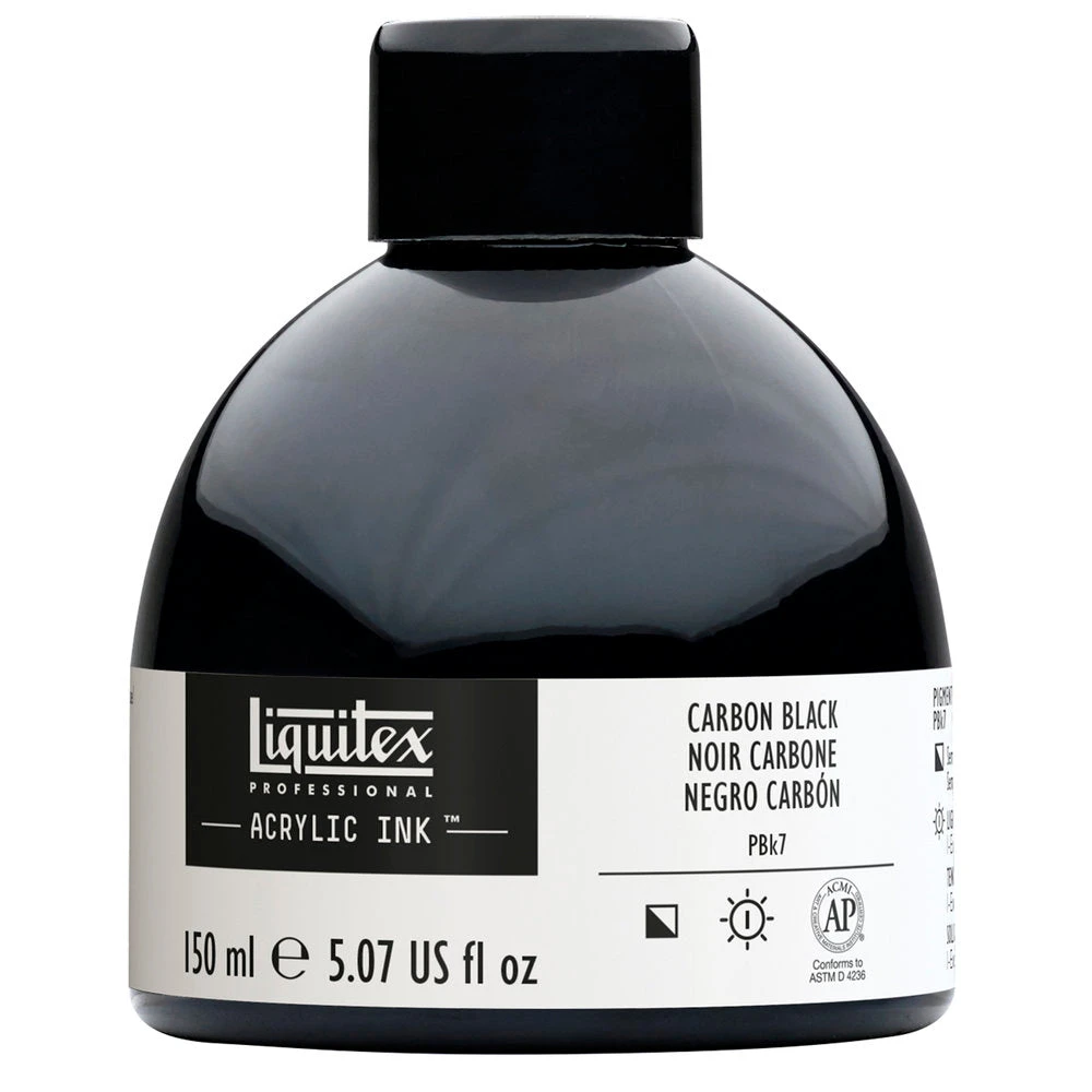 Professional Acrylic Ink - Carbon Black 3 Professional Acrylic Ink - Carbon Black - Image 3