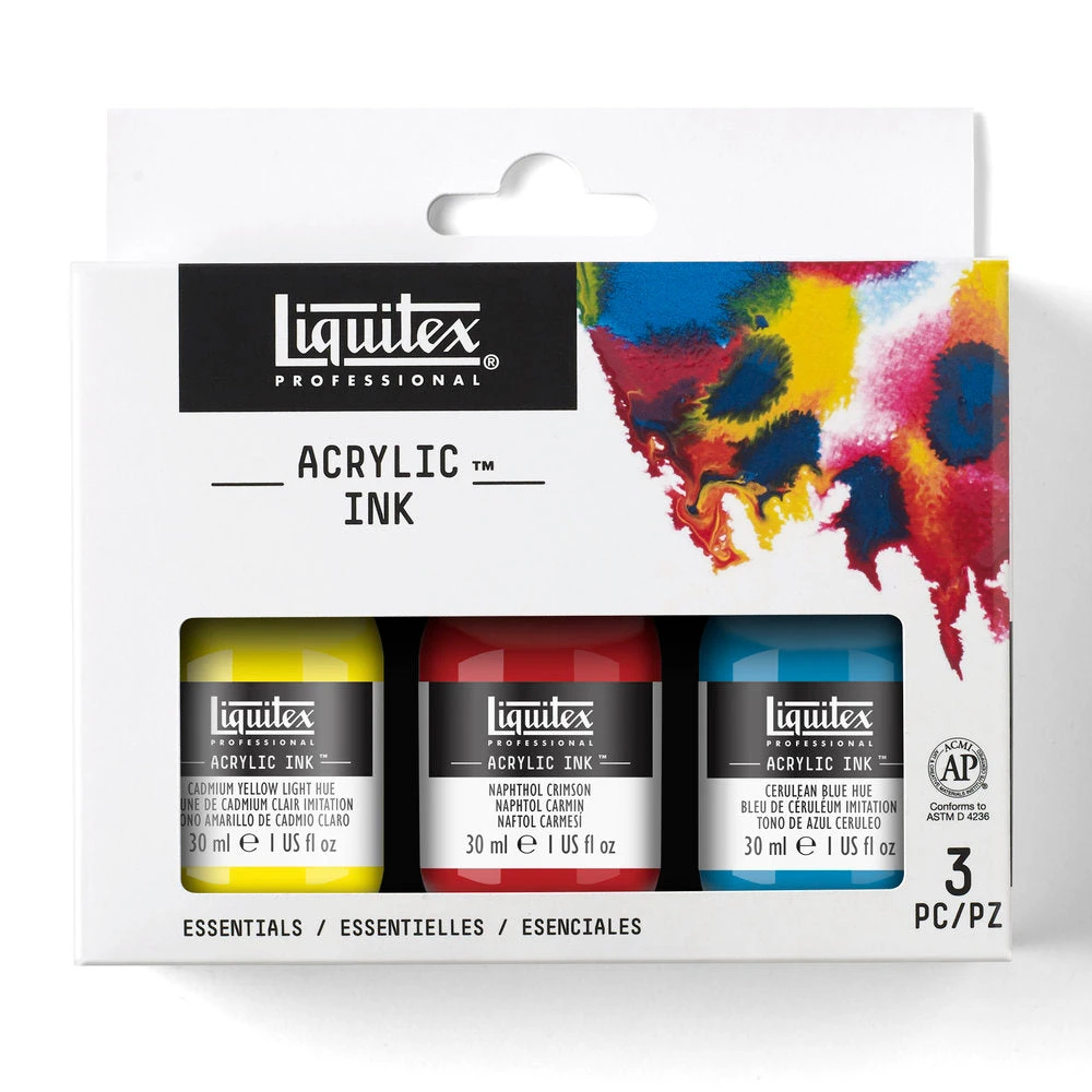 Acrylic Ink Set - 3x30ml - Essentials 1 Acrylic Ink Set - 3x30ml - Essentials