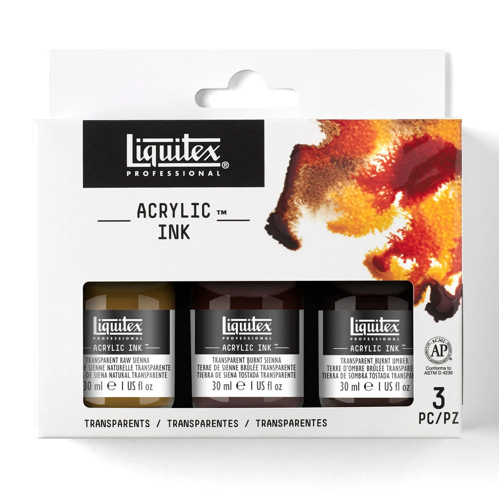 Acrylic Ink Set - 3x30ml - Transparents 1 Acrylic Ink Set - 3x30ml - Transparents
