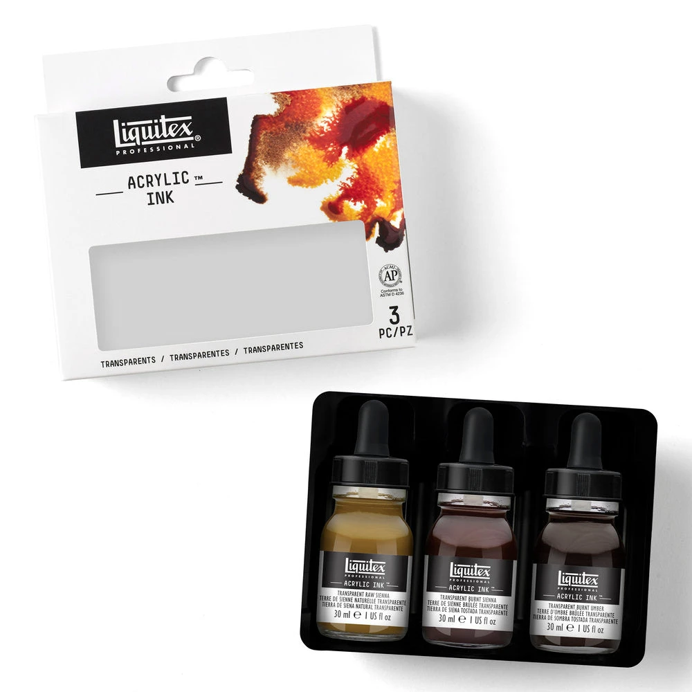 Acrylic Ink Set - 3x30ml - Transparents 5 Acrylic Ink Set - 3x30ml - Transparents - Image 5