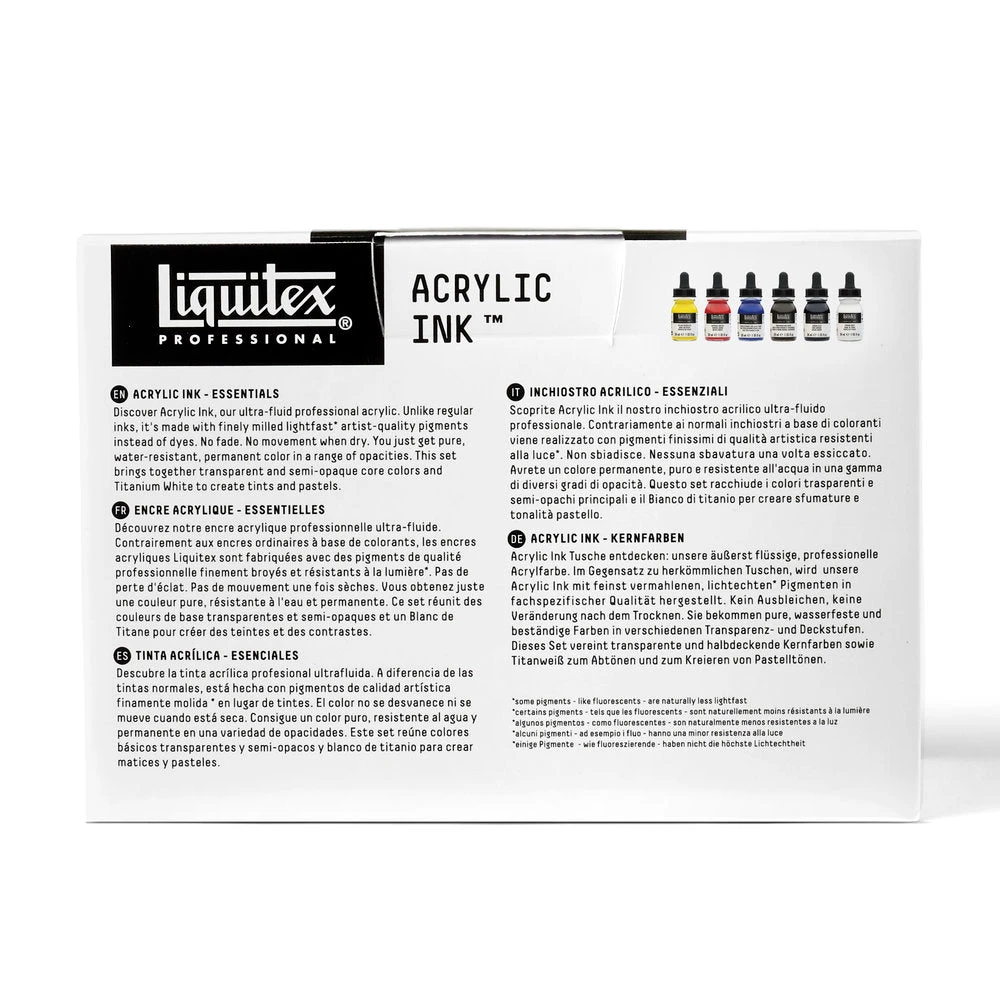 Acrylic Ink Set - 6x30ml - Essentials 8 Acrylic Ink Set - 6x30ml - Essentials - Image 8