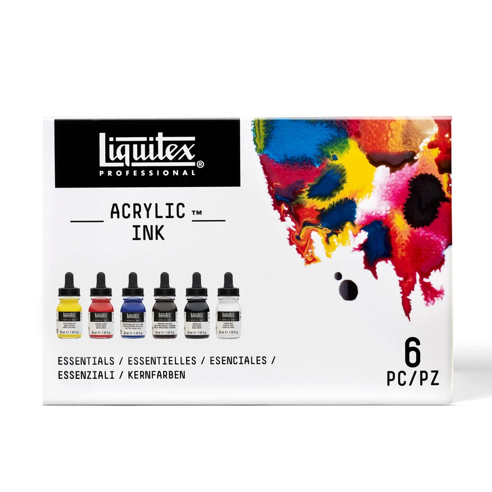 Acrylic Ink Set - 6x30ml - Essentials 1 Acrylic Ink Set - 6x30ml - Essentials
