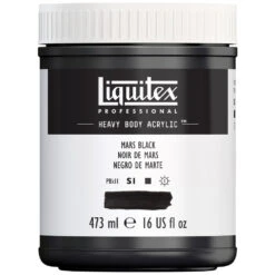 Professional Heavy Body Acrylic - Mars Black -Liquitex 69577
