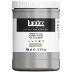 Professional Heavy Body Acrylic - Iridescent Rich Silver -Liquitex 69600