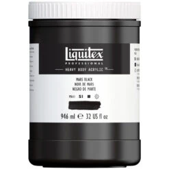 Professional Heavy Body Acrylic - Mars Black -Liquitex 69602